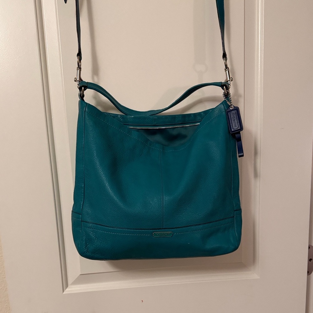 Coach Turquoise Hobo Crossbody & Shoulder Bag Soft Pebble Leather